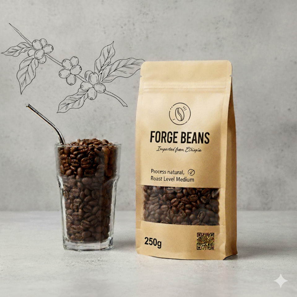 Forge (Ethiopia 100% Arabica) - Medium Roast - Coffee Beans - 250G