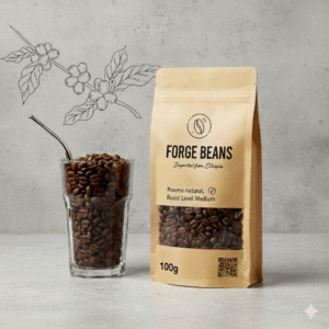 Forge (Ethiopia 100% Arabica) - Medium Roast - Coffee Beans - 100G